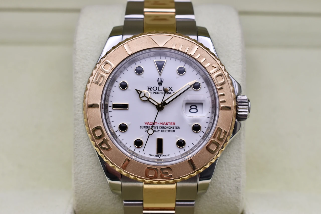 Rolex Yachtmaster Steel & 18k Gold White Dial Watch 16623 | Box & Papers