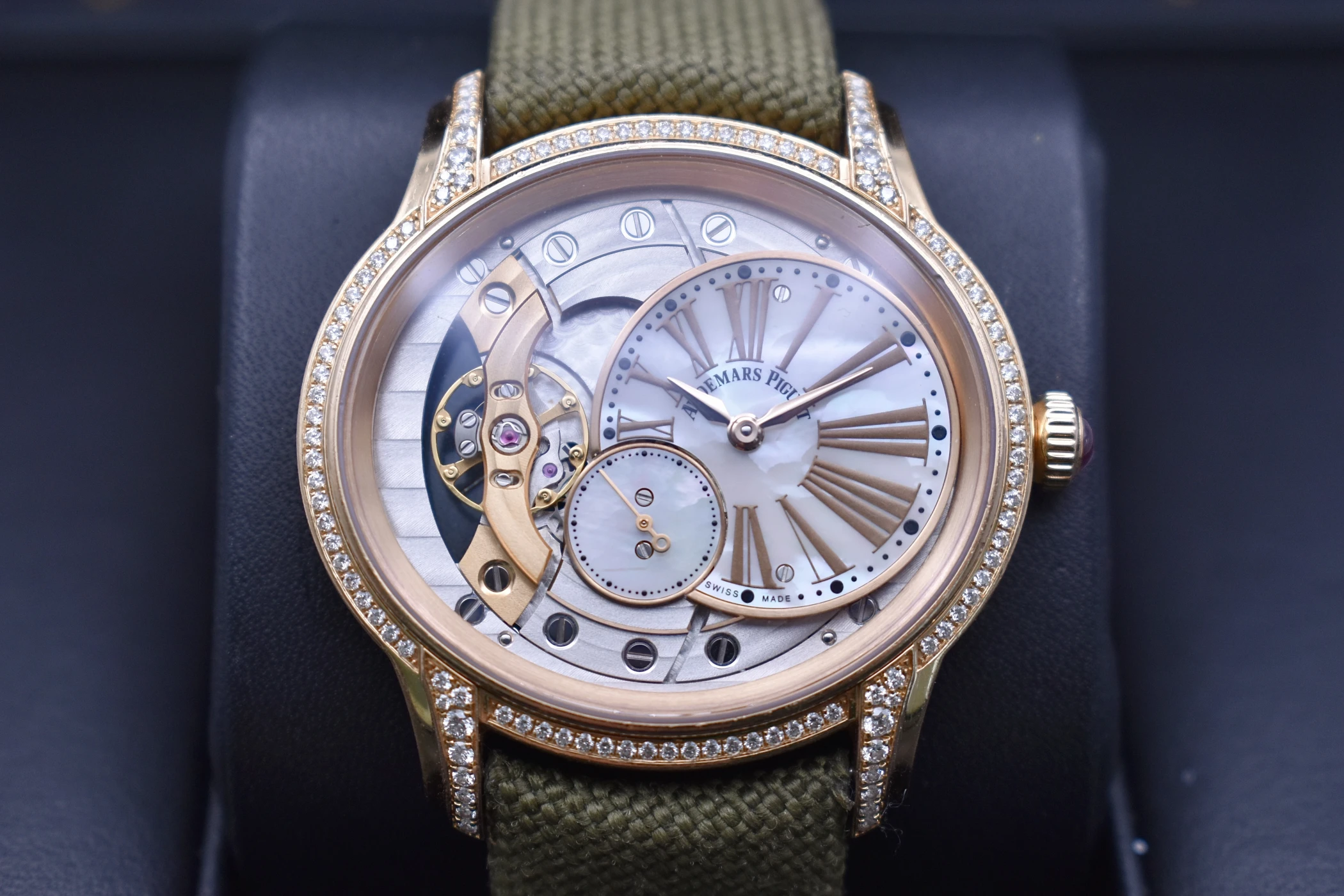 Audemars Piguet Millenary | 18K Rose Gold  MOP Skeleton | 77247OR.ZZ.A812CR.01