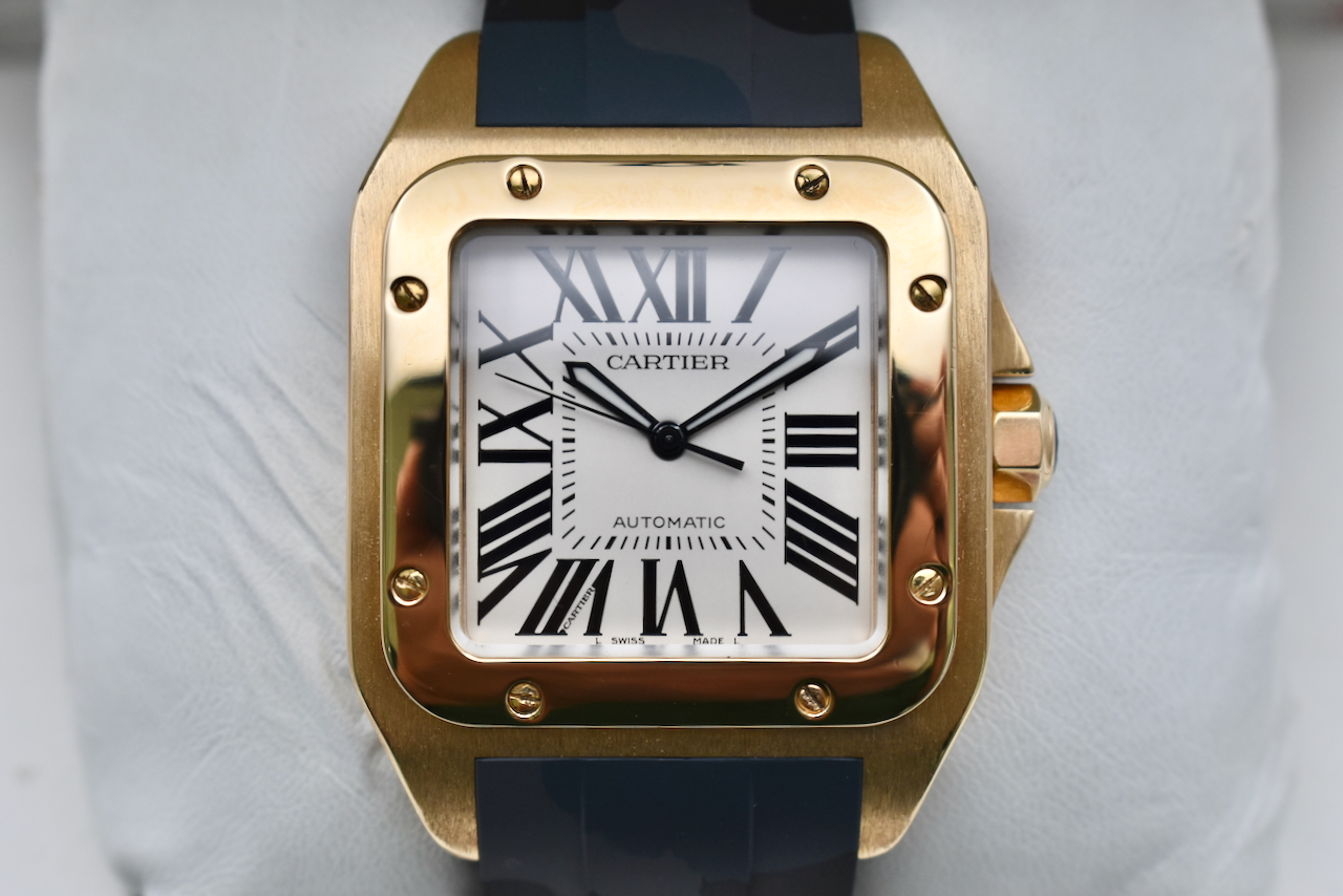 Cartier Santos 100 XL 18ct Yellow Gold Watch W20071Y1 | Box & Papers