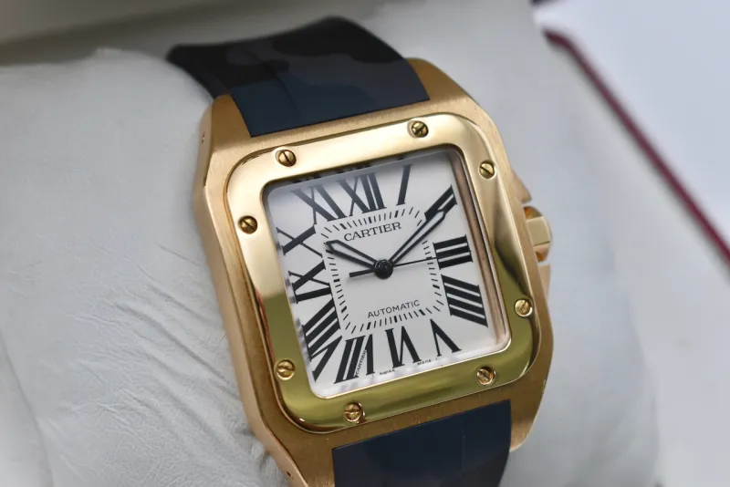 Cartier Santos 100 XL 18ct Yellow Gold Watch W20071Y1 | Box & Papers