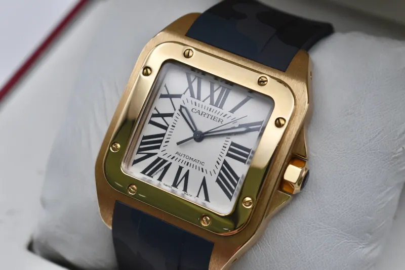 Cartier Santos 100 XL 18ct Yellow Gold Watch W20071Y1 | Box & Papers