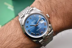 Rolex Datejust 41 Stainless Steel Blue Azzurro Watch 126300 | 2026 Unworn