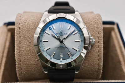 Breitling Chronomat GMT Stainless Steel Ice Blue Watch P32398 | 2023 B&P
