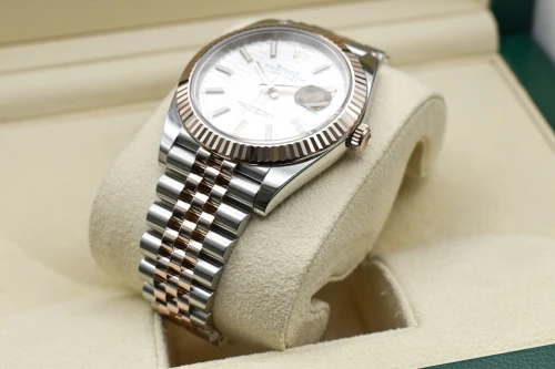 Rolex Datejust 41 Stainless Steel & Rose Gold Motif Dial Watch 126331 | B&P