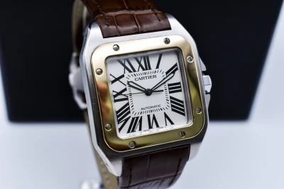 Cartier Santos 100 XL 38mm Steel & 18ct Gold Watch 2656 | 2016 Papers