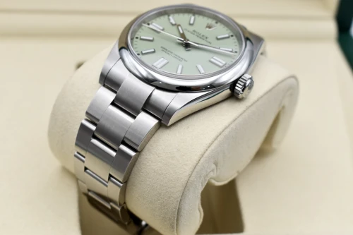 Rolex Oyster Perpetual 41mm Stainless Steel Pistachio Watch 134300 | 2025 B&P