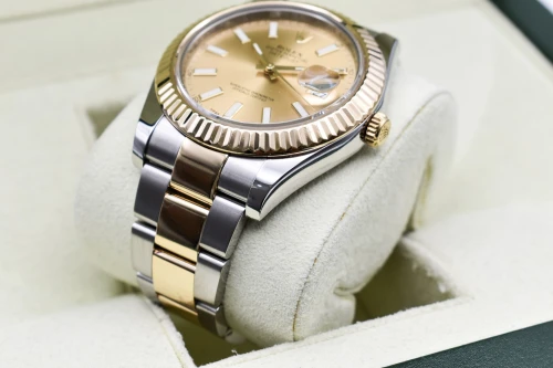 Rolex Datejust 2 Stainless Steel & 18K Gold Chamoagne Dial Watch 116333 | B&P