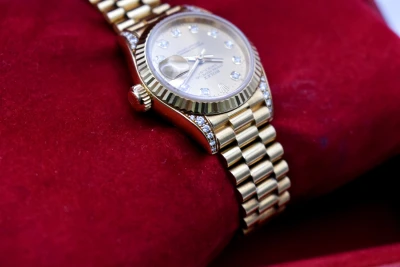 Rolex Datejust 26mm 18ct Gold Diamond Watch 69238 | 1995 Box & Papers