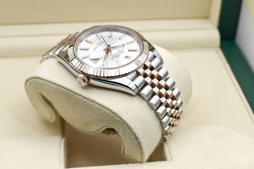 Rolex Datejust 41 Stainless Steel & Rose Gold Motif Dial Watch 126331 | B&P