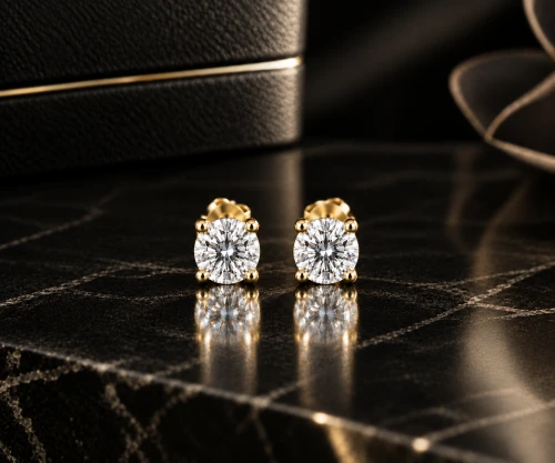 9ct Yellow Gold Lab Grown Brilliant Cut Diamond Stud Earrings 1.00ct