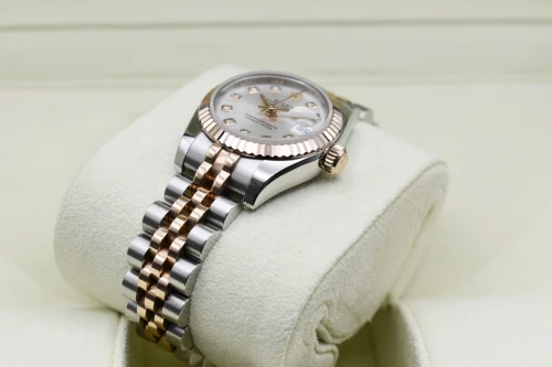Rolex Datejust Lady 26mm Stainless Steel & 18K Rose Gold Diamond Watch 179171 | B&P