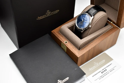Jaeger LeCoultre Master Ultran Thin Moon Stainless Steel Blue Dial Watch Q1368480 | B&P