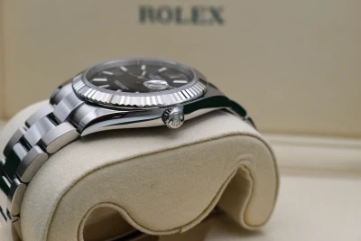 Rolex Datejust 41 Black Baton Stainless Steel Watch 126334 | 2026 Unworn