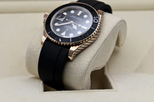 Rolex Yachtmaster 18ct Rose Gold Oysterflex Watch 116655 | Box & Papers