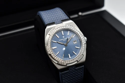 Vacheron Contstantin Overseas Ladies Stainless Steel Diamond Watch 1205V/100A-B590 | B&P