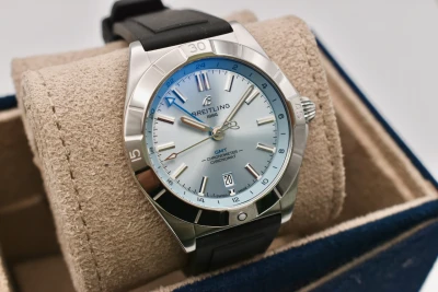 Breitling Chronomat GMT Stainless Steel Ice Blue Watch P32398 | 2023 B&P
