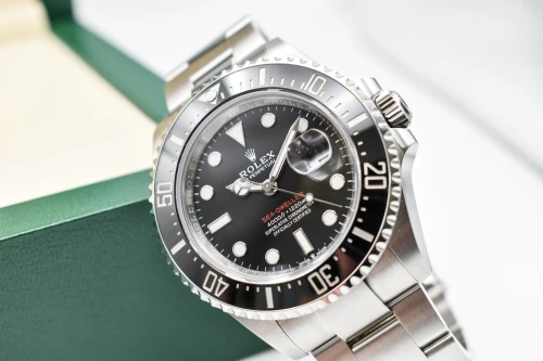 Rolex Seadweller 43 Stainlesss Steel Black Dial Big Red Watch 126600 | B&P