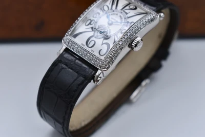 Franck Muller Long Island 18ct White Gold Diamond Set Watch 900 S6 D | B & P