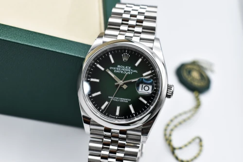 Rolex Datejust 36mm Stainless Steel Green Ombre Watch 126200 | 2026 Unworn