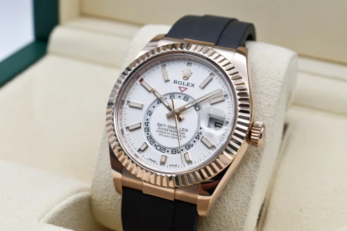 Rolex Skydweller 18ct Rose Gold Oysterflex Watch 326135 | 2021 B&P