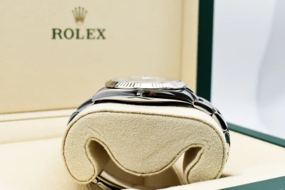 Rolex Datejust 41 Stainless Steel White Baton Dial Watch 126334 | 2019 B&P