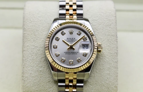 Rolex Datejust Lady Stainless Steel & 18k Gold Silver Diamond Watch | B&P