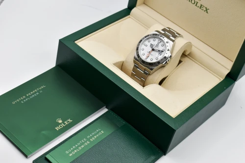 Rolex Explorer 2 Stainless Steel Polar White Dial Watch 226570 | 2026 Unworn