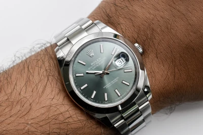 Rolex Datejust 41mm Mint Green Stainless Steel Watch 126300 | 2026 B & P