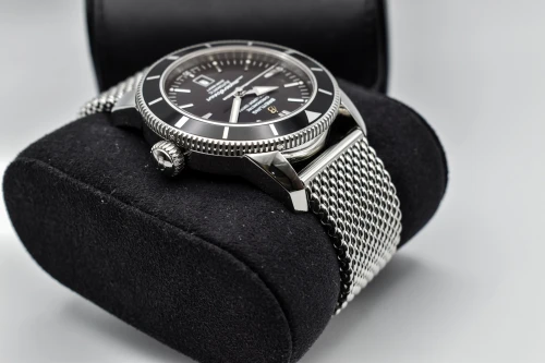 Breitling Supeocean Heritage 46 Stainless Steel Black DIal Watch A17320 | B&P