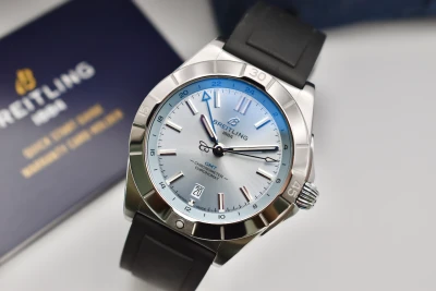 Breitling Chronomat GMT Stainless Steel Ice Blue Watch P32398 | 2023 B&P