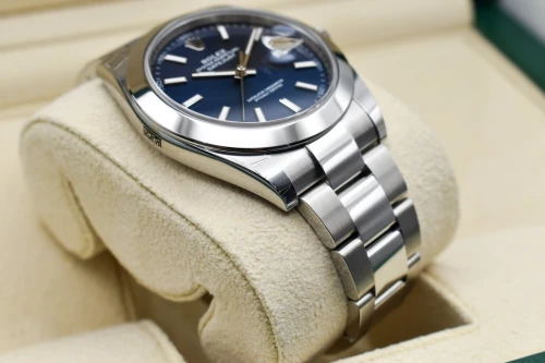 Rolex Datejust 41 Stainless Steel Blue Baton Watch 126300 | 2024 Unworn