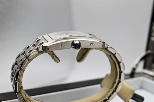 Cartier Tank Americane 18ct White Gold Bracelet Watch 1713 | Box & Papers