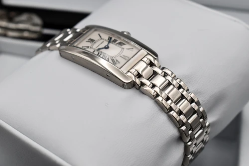 Cartier Tank Americane 18ct White Gold Bracelet Watch 1713 | Box & Papers