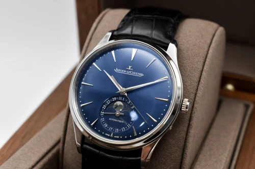 Jaeger LeCoultre Master Ultran Thin Moon Stainless Steel Blue Dial Watch Q1368480 | B&P