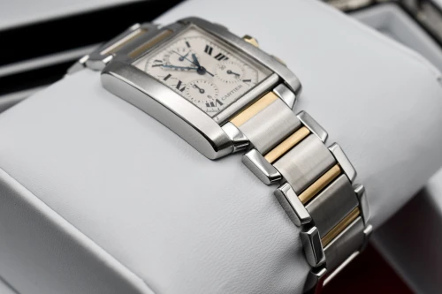 Cartier Tank Francaise Chronoflex Steel & 18ct Gold Watch 2303 | Watch Only