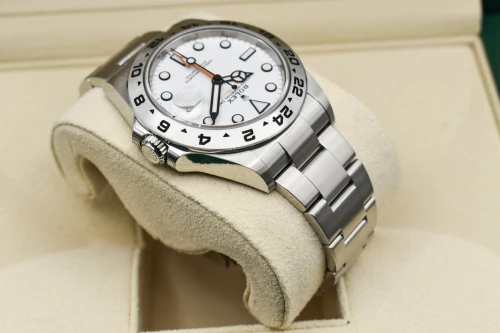 Rolex Explorer 2 Stainless Steel Polar White Dial Watch 226570 | 2026 Unworn