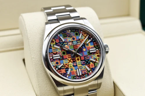 Rolex Oyster Perpetual Stainless Steel Jubilee-Motif Dial Watch 134300 | 2026 B&P