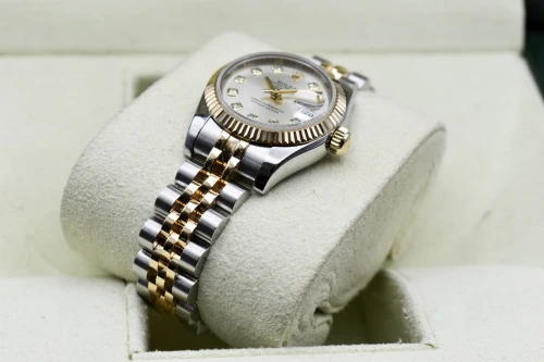 Rolex Datejust Lady Stainless Steel & 18k Gold Silver Diamond Watch | B&P