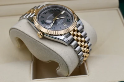 Rolex Datejust 41 Steel & 18k Gold Wimbledon Dial Watch 126333 | 2025 B&P