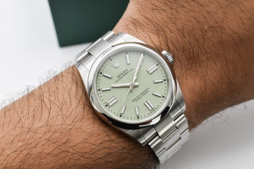 Rolex Oyster Perpetual 41mm Pistachio Stainless Steel Watch 134300 | Unworn