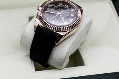 Rolex Sky-Dweller 18ct Rose Gold Chocolate Arabic Dial | Box & Papers