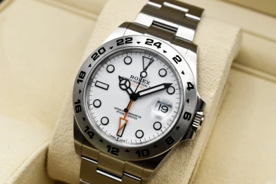Rolex Explorer ll Stainless Steel White Dial Watch 226570 | 2026 Unworn