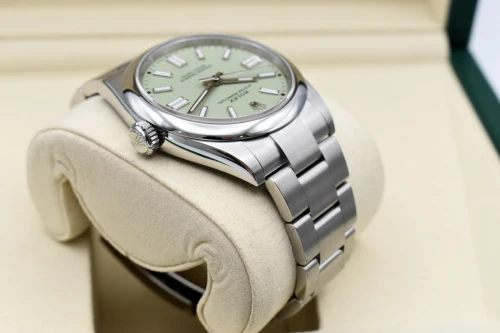 Rolex Oyster Perpetual 41mm Stainless Steel Pistachio Watch 134300 | 2025 B&P