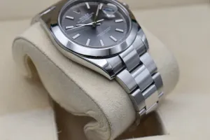 Rolex Datejust 41 Stainless Steel Rhodium Dial Watch 126300 | 2023 Box & Papers