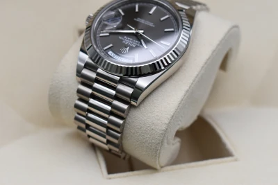Rolex Day Date 40 18k White Gold Slate Grey Watch 228239 | 2022 Box & Papers