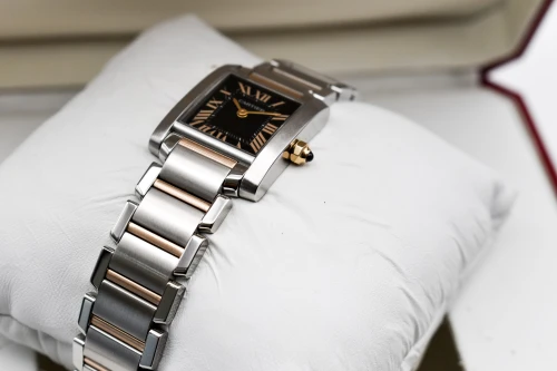 Cartier Tank Française Steel & Rose Gold Black Roman W5010001 | Box & Papers