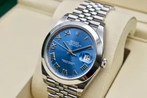 Rolex Datejust 41 Stainless Steel Blue Azzurro Watch 126300 | 2026 Unworn