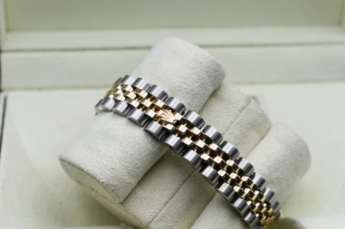 Rolex Datejust Lady Stainless Steel & 18K Gold Champagne Watch 179173 | B&P