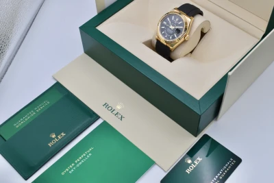 Rolex Skydweller 18K Yellow Gold Oysterflex Watch 336238 | 2025 Box & Papers