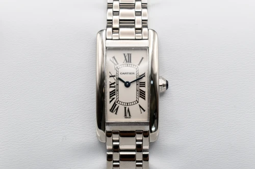Cartier Tank Americane 18ct White Gold Bracelet Watch 1713 | Box & Papers